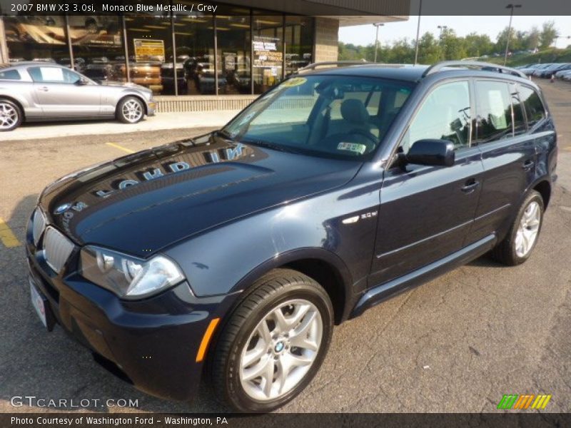 Monaco Blue Metallic / Grey 2007 BMW X3 3.0si