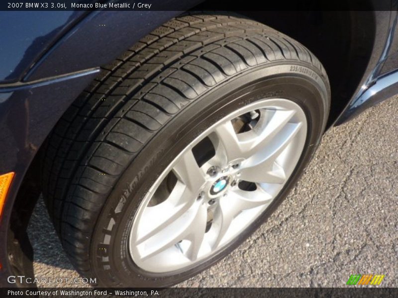 Monaco Blue Metallic / Grey 2007 BMW X3 3.0si