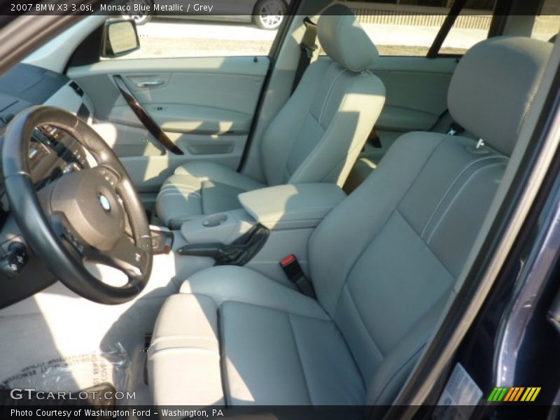 Monaco Blue Metallic / Grey 2007 BMW X3 3.0si