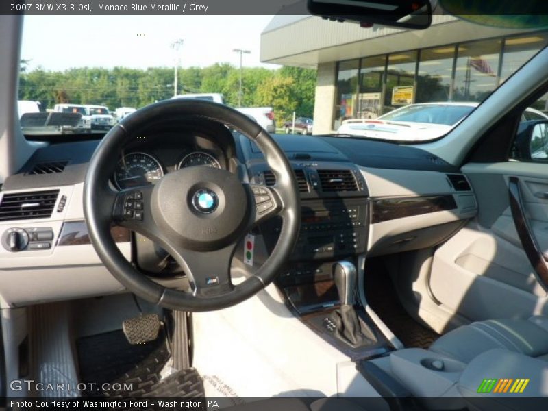 Monaco Blue Metallic / Grey 2007 BMW X3 3.0si