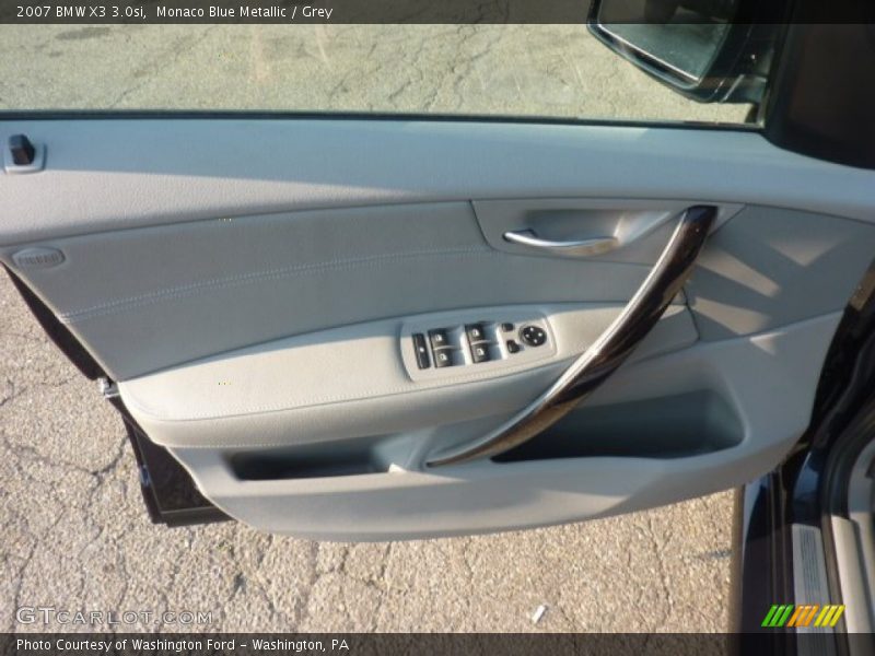 Monaco Blue Metallic / Grey 2007 BMW X3 3.0si