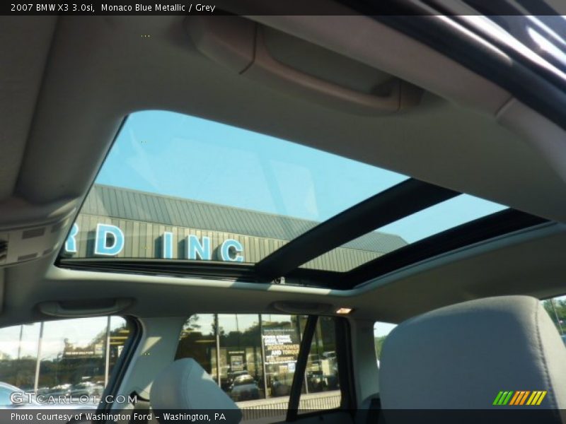 Monaco Blue Metallic / Grey 2007 BMW X3 3.0si