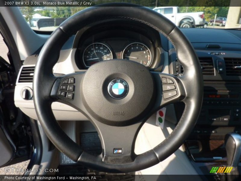 Monaco Blue Metallic / Grey 2007 BMW X3 3.0si