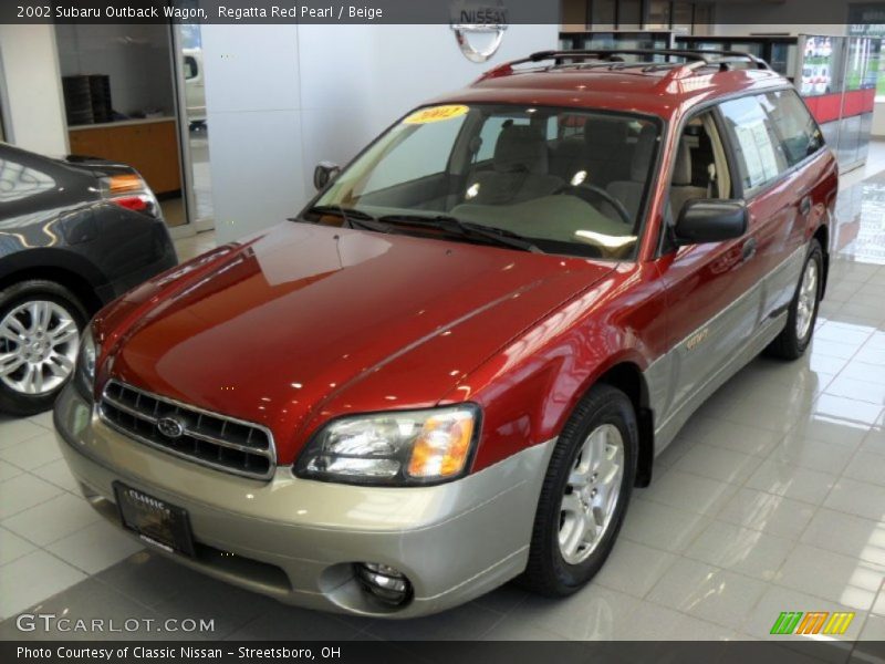 Regatta Red Pearl / Beige 2002 Subaru Outback Wagon