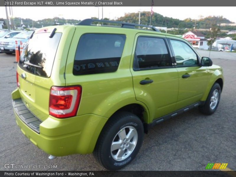 Lime Squeeze Metallic / Charcoal Black 2012 Ford Escape XLT 4WD