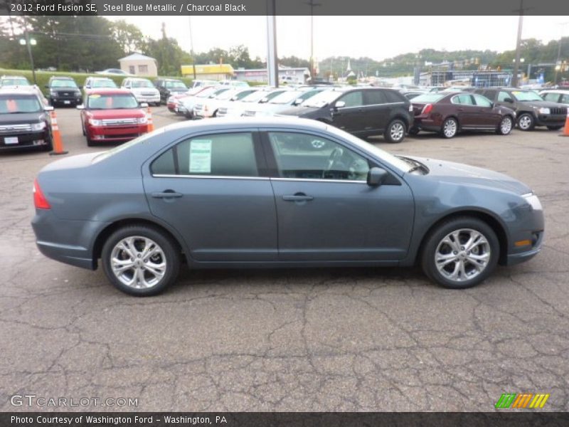 Steel Blue Metallic / Charcoal Black 2012 Ford Fusion SE
