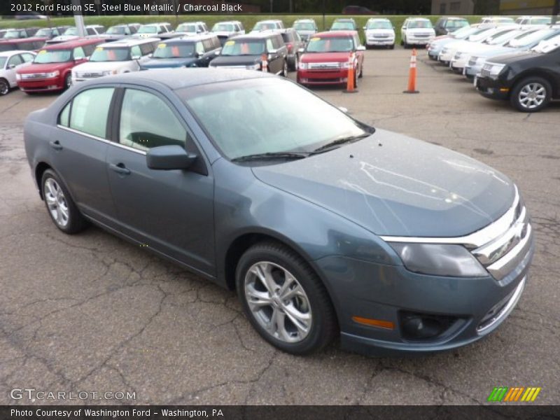 Steel Blue Metallic / Charcoal Black 2012 Ford Fusion SE
