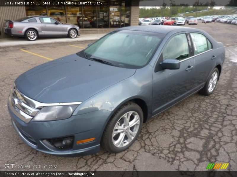 Steel Blue Metallic / Charcoal Black 2012 Ford Fusion SE