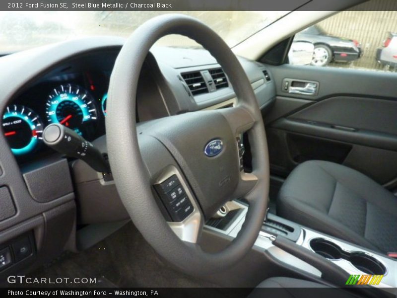 Steel Blue Metallic / Charcoal Black 2012 Ford Fusion SE