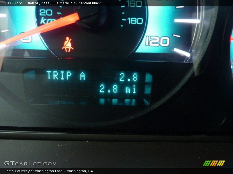Steel Blue Metallic / Charcoal Black 2012 Ford Fusion SE
