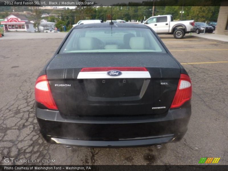 Black / Medium Light Stone 2012 Ford Fusion SEL V6