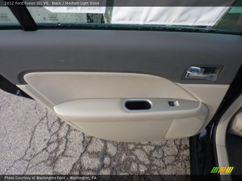 Black / Medium Light Stone 2012 Ford Fusion SEL V6