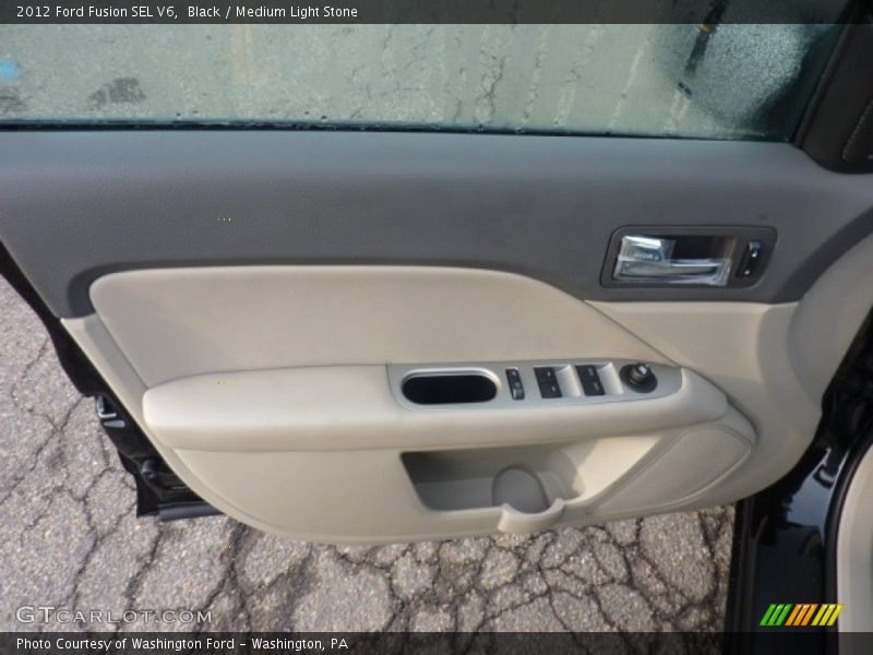 Black / Medium Light Stone 2012 Ford Fusion SEL V6