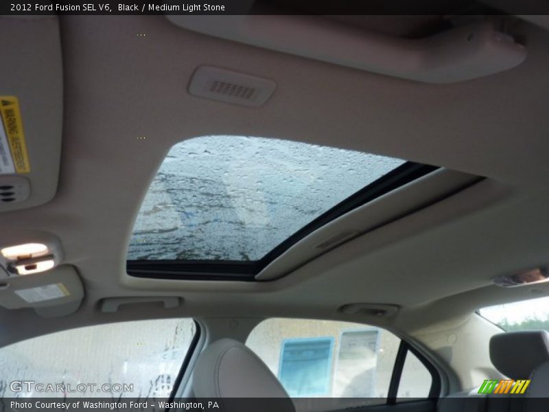 Black / Medium Light Stone 2012 Ford Fusion SEL V6