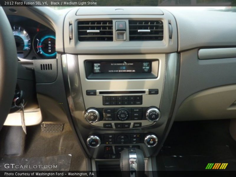 Black / Medium Light Stone 2012 Ford Fusion SEL V6