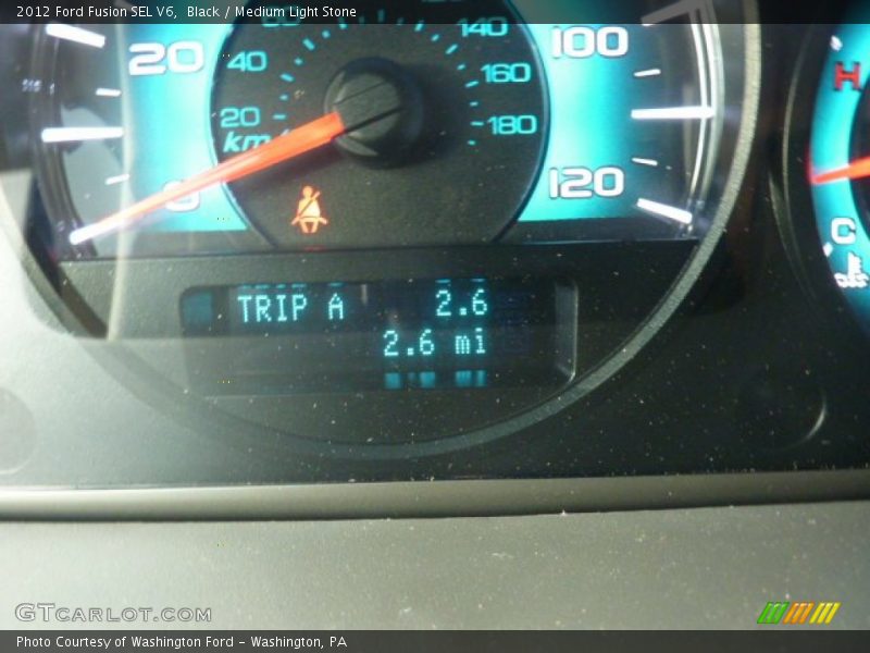 Black / Medium Light Stone 2012 Ford Fusion SEL V6
