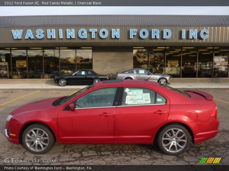 Red Candy Metallic / Charcoal Black 2012 Ford Fusion SE