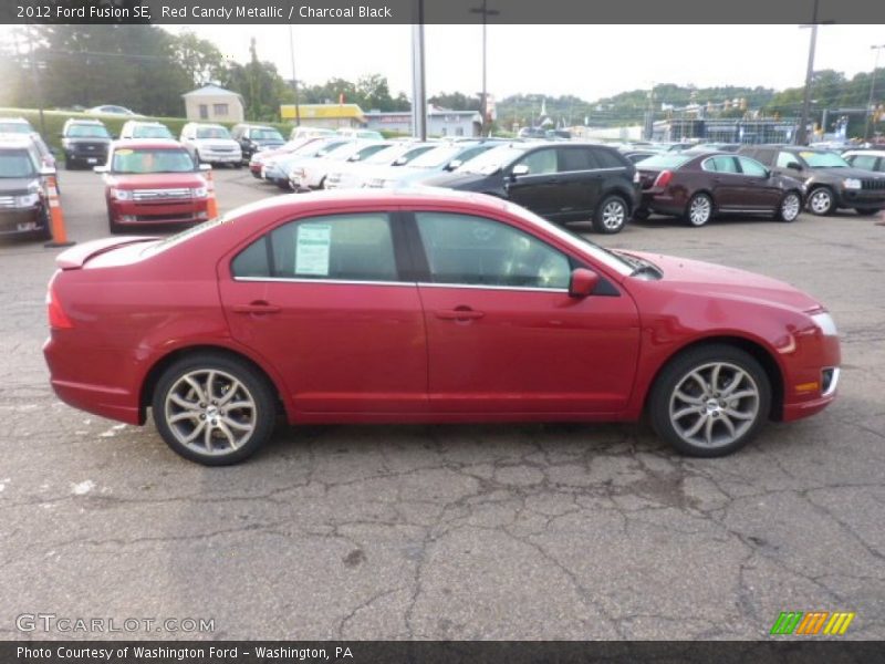 Red Candy Metallic / Charcoal Black 2012 Ford Fusion SE