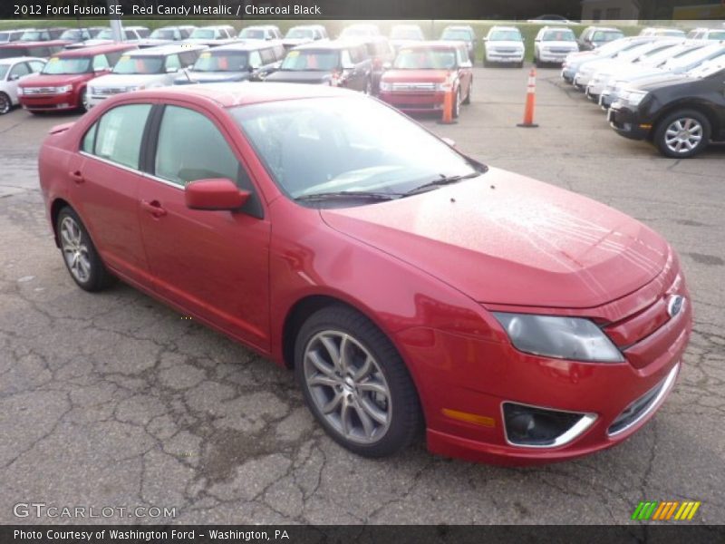 Red Candy Metallic / Charcoal Black 2012 Ford Fusion SE