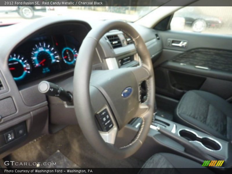 Red Candy Metallic / Charcoal Black 2012 Ford Fusion SE