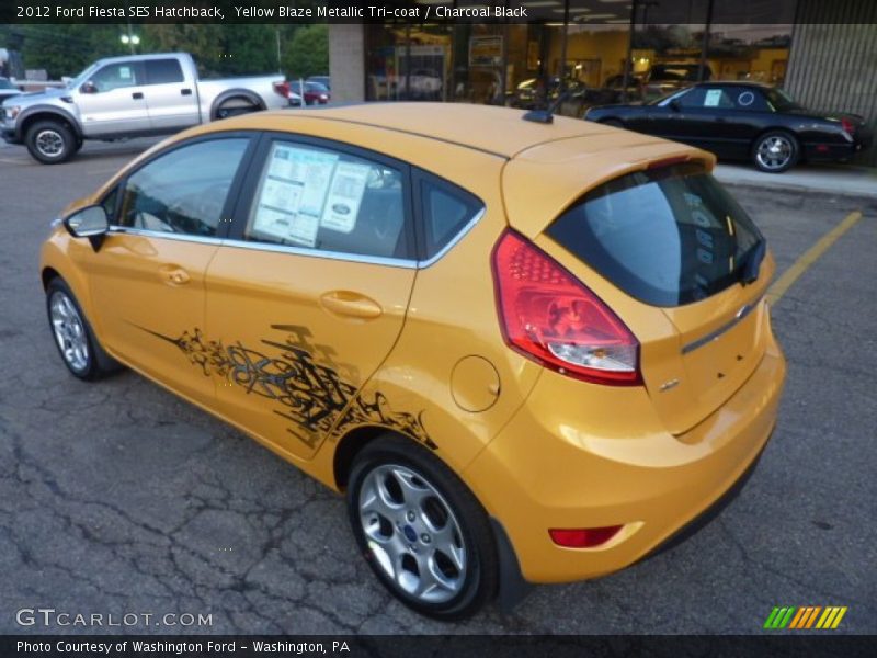  2012 Fiesta SES Hatchback Yellow Blaze Metallic Tri-coat