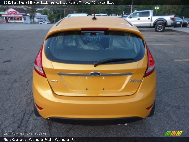  2012 Fiesta SES Hatchback Yellow Blaze Metallic Tri-coat