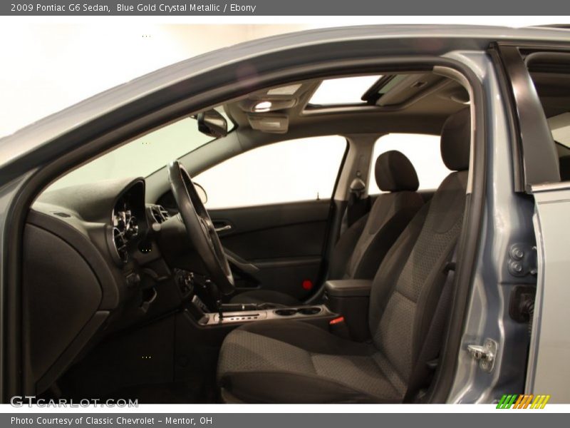Blue Gold Crystal Metallic / Ebony 2009 Pontiac G6 Sedan