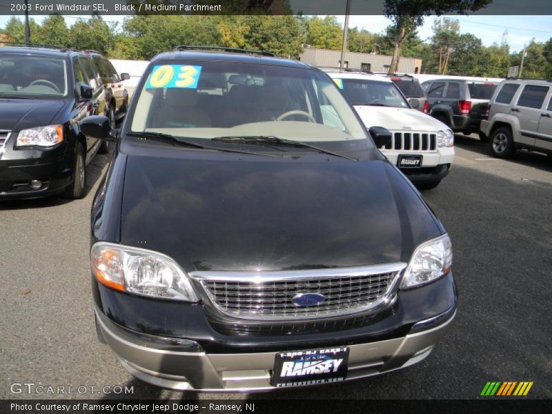 Black / Medium Parchment 2003 Ford Windstar SEL