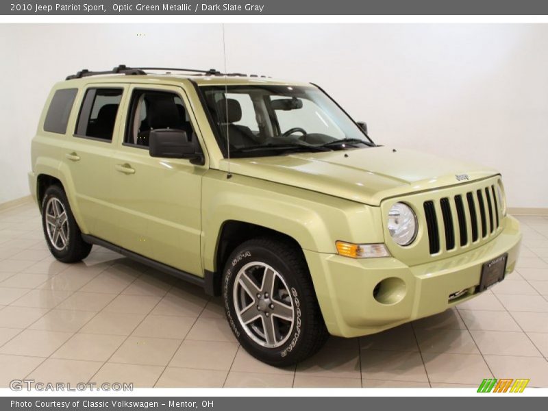 Optic Green Metallic / Dark Slate Gray 2010 Jeep Patriot Sport