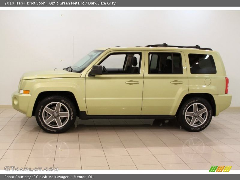 Optic Green Metallic / Dark Slate Gray 2010 Jeep Patriot Sport