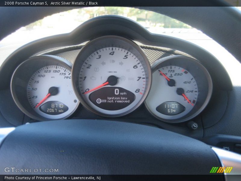 Arctic Silver Metallic / Black 2008 Porsche Cayman S