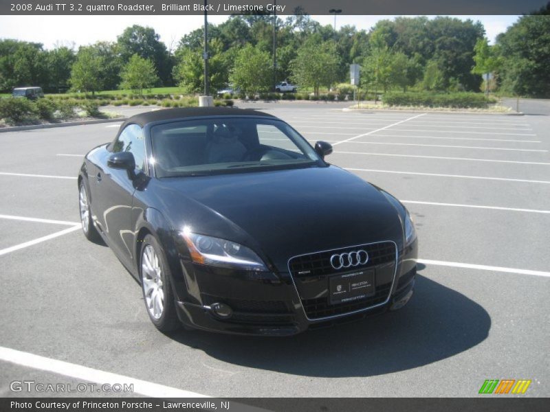 Brilliant Black / Limestone Grey 2008 Audi TT 3.2 quattro Roadster