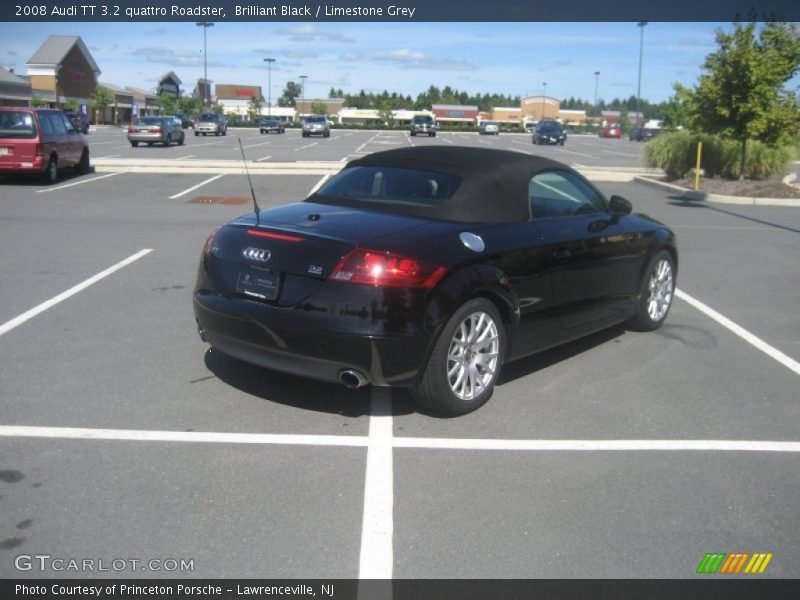 Brilliant Black / Limestone Grey 2008 Audi TT 3.2 quattro Roadster