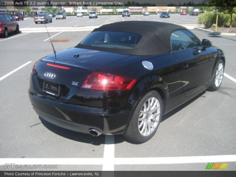 Brilliant Black / Limestone Grey 2008 Audi TT 3.2 quattro Roadster