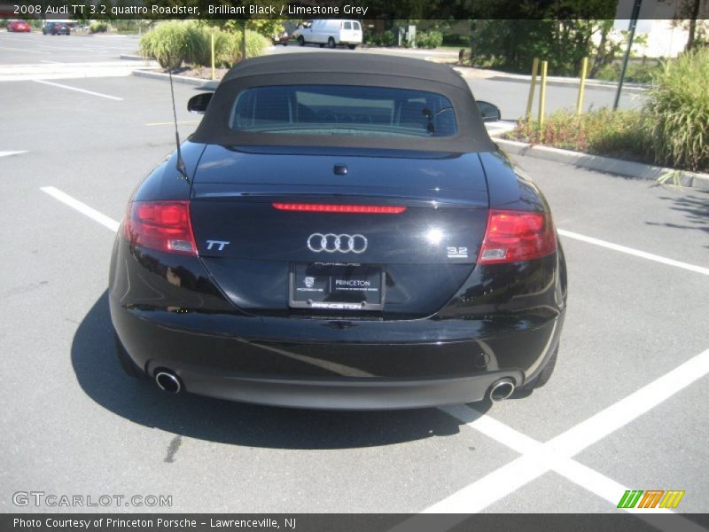 Brilliant Black / Limestone Grey 2008 Audi TT 3.2 quattro Roadster