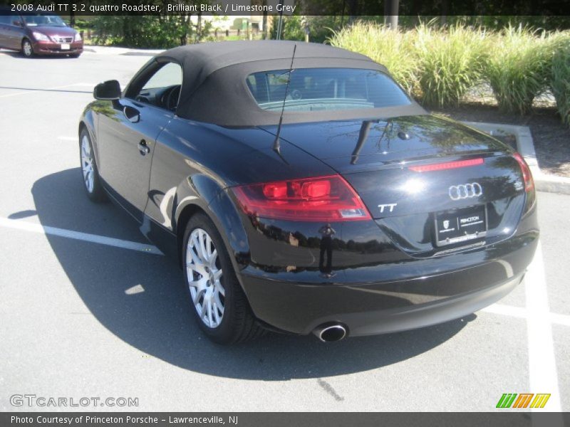 Brilliant Black / Limestone Grey 2008 Audi TT 3.2 quattro Roadster