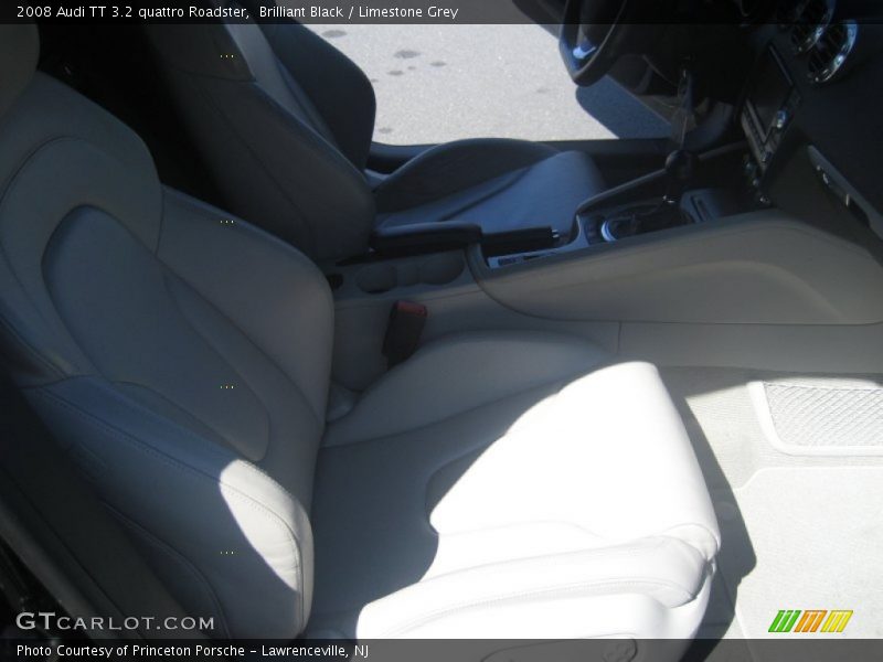 Brilliant Black / Limestone Grey 2008 Audi TT 3.2 quattro Roadster