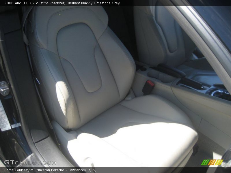 Brilliant Black / Limestone Grey 2008 Audi TT 3.2 quattro Roadster