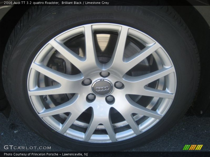 Brilliant Black / Limestone Grey 2008 Audi TT 3.2 quattro Roadster