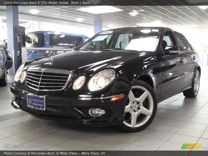 Black / Black 2009 Mercedes-Benz E 350 4Matic Sedan
