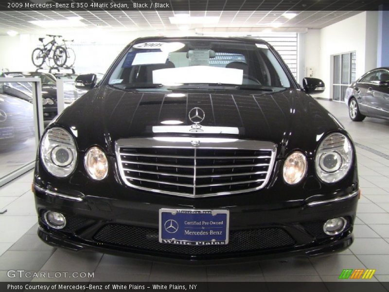 Black / Black 2009 Mercedes-Benz E 350 4Matic Sedan