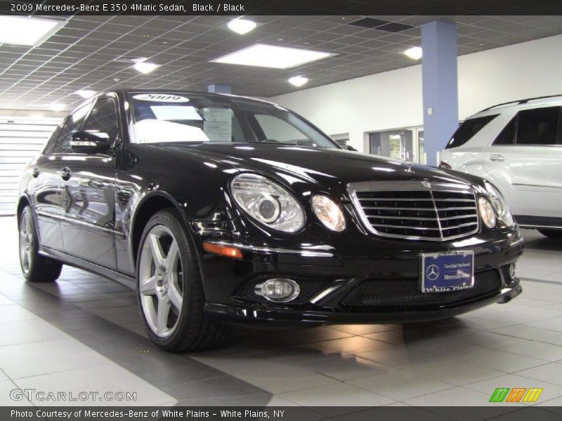 Black / Black 2009 Mercedes-Benz E 350 4Matic Sedan