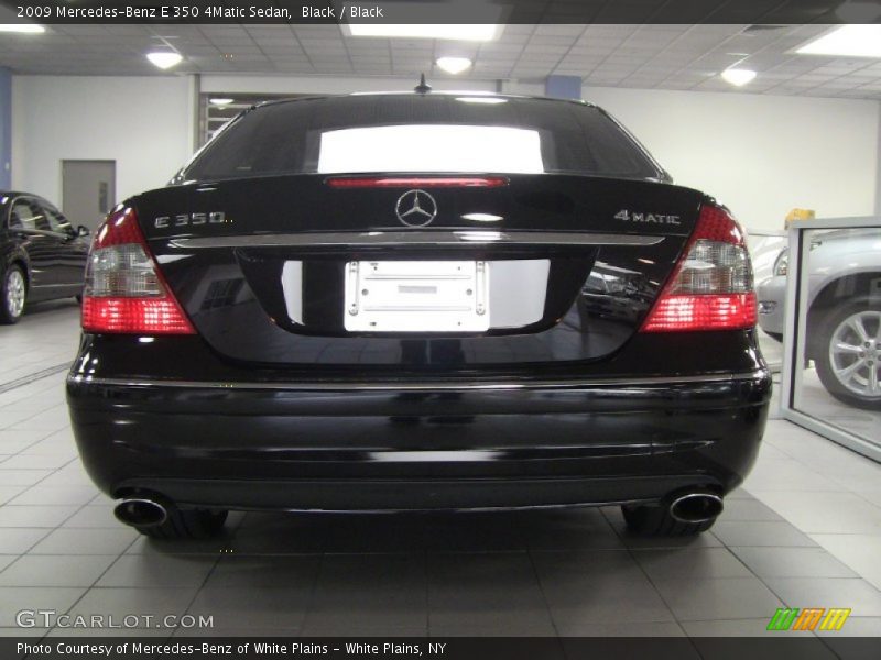 Black / Black 2009 Mercedes-Benz E 350 4Matic Sedan