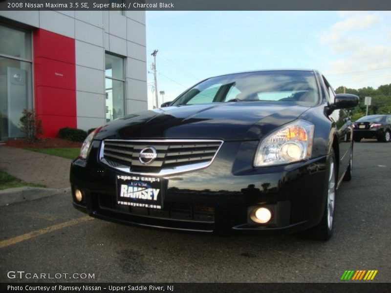 Super Black / Charcoal Black 2008 Nissan Maxima 3.5 SE