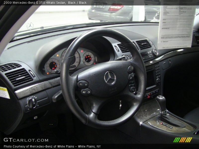 Black / Black 2009 Mercedes-Benz E 350 4Matic Sedan