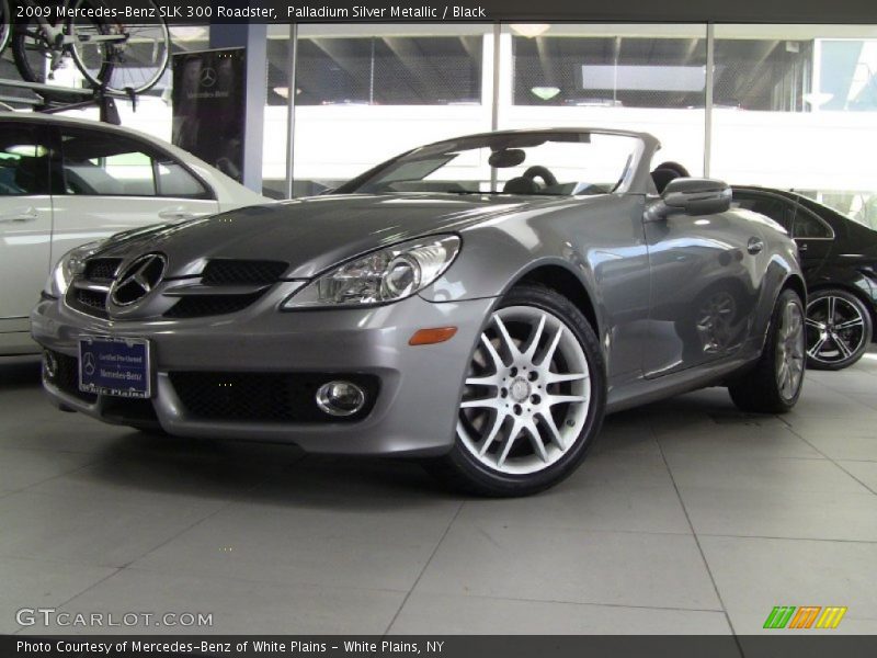 Palladium Silver Metallic / Black 2009 Mercedes-Benz SLK 300 Roadster