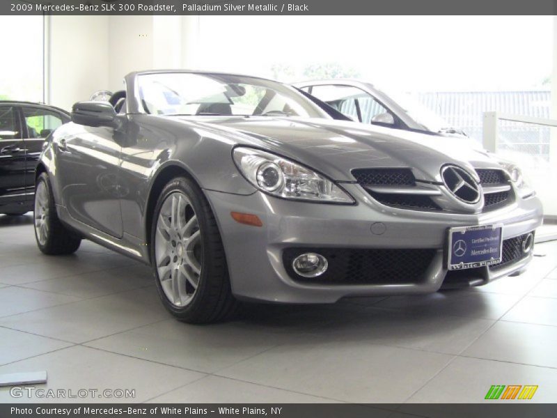 Palladium Silver Metallic / Black 2009 Mercedes-Benz SLK 300 Roadster
