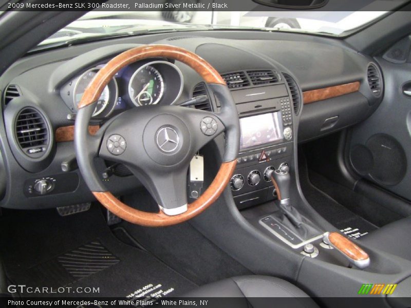 Palladium Silver Metallic / Black 2009 Mercedes-Benz SLK 300 Roadster