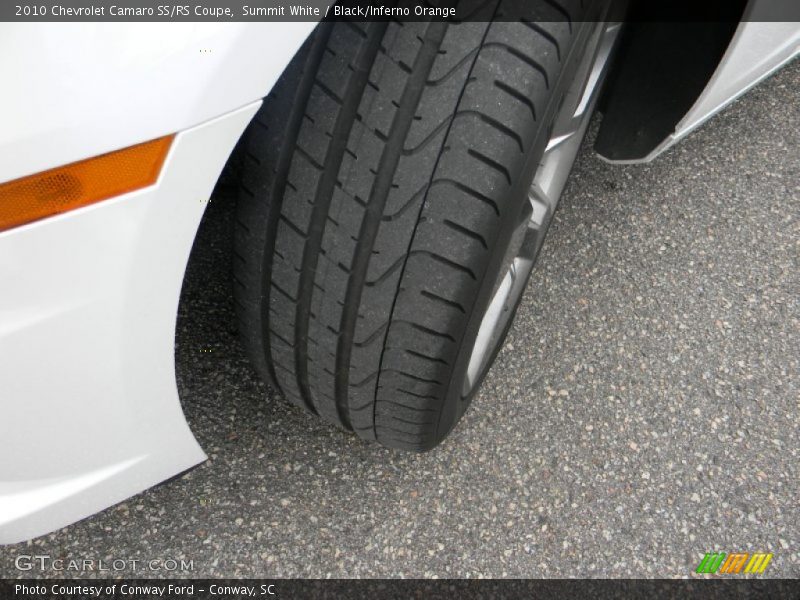 Summit White / Black/Inferno Orange 2010 Chevrolet Camaro SS/RS Coupe