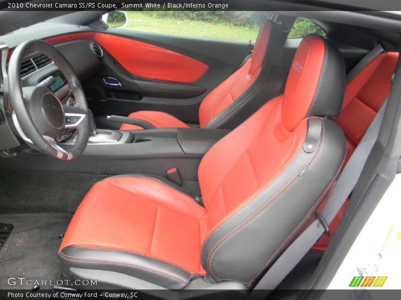  2010 Camaro SS/RS Coupe Black/Inferno Orange Interior